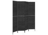 Syfax™ Divisorio Ambienti 4 Pannelli Nero 163X180Cm Giacinto D'acqua