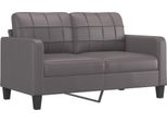 Syfax™ Divano A 2 Posti Grigio 140 Cm In Pelle Finta
