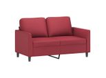 Syfax™ Divano A 2 Posti Rosso Vino 120 Cm In Pelle Finta