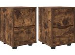 Syfax™ Comodini 2 Pcs Rovere Fumé 30,5 X 30 X 43 Cm Legno Multistrato