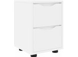 Syfax™ Comodino Bianco 30,5 X 30 X 43 Cm Legno Multistrato