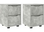 Syfax™ Comodini Con Cassetto 2 Pcs Grigio Cemento 30,5 X 30 X 43 Cm