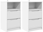 Syfax™ Comodini 2 Pcs Bianco 40 X 30 X 467 Cm Legno Multistrato