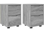 Syfax™ Comodini Con Cassetto 2 Pcs Grigio Sonoma 30,5 X 30 X 43 Cm