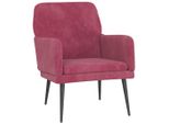 Syfax™ Poltrona Rosso Vino 62X79X79 Cm Velluto