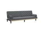 Syfax™ Divano Letto Con Braccioli Grigio Scuro In Tessuto