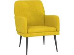 Syfax™ Poltrona Gialla 62X79X79 Cm Velluto