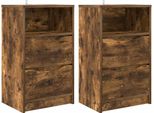 Syfax™ Comodini 2 Pcs Rovere Fumé 40 X 30 X 467 Cm Legno Multistrato