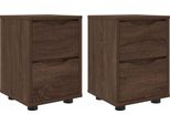 Syfax™ Comodini Con Cassetto 2 Pcs Rovere Marrone 30,5 X 30 X 43 Cm