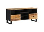 Syfax™ Mobile Tv 100X33X46Cm Legno Massello Mango E Legno Multistrato