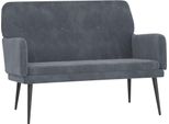 Syfax™ Panca Grigio Scuro 108X79X79 Cm In Velluto