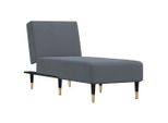 Syfax™ Chaise Longue In Velluto Grigio Scuro