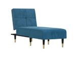 Syfax™ Chaise Longue In Velluto Blu