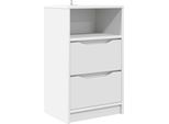 Syfax™ Comodino Con Cassetto Bianco 40 X 30 X 467 Cm Legno Multistrato