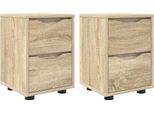 Syfax™ Comodini Con Cassetto 2 Pcs Rovere Sonoma 30,5 X 30 X 43 Cm