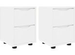 Syfax™ Comodini 2 Pcs Bianco 30,5 X 30 X 43 Cm Legno Multistrato