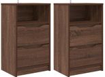 Syfax™ Comodini Con Cassetto 2 Pcs Rovere Marrone 40 X 30 X 467 Cm