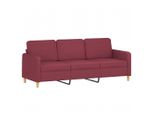 Syfax™ Divano A 3 Posti Rosso Vino 180 Cm In Tessuto