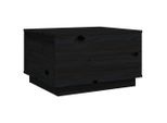 Syfax™ Tavolino Da Salotto Nero 60X50X35 Cm In Legno Massello Di Pino