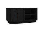 Syfax™ Mobile Porta Tv Nera 80X35X40,5 Cm In Legno Massello Di Pino