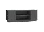 Syfax™ Mobile Porta Tv Grigio 110X35X40,5 Cm In Legno Massello Di Pino