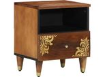 Syfax™ Armadio Da Notte Con Cassetto Marrone Miele 40 X 33 X 46 Cm