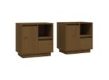 Syfax™ Comodini 2 Pz Ambra 50X34X50 Cm In Legno Massello Di Pino