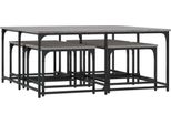 Syfax™ Tavolini Salotto Impilabili 5Pz Grigio Sonoma Legno Multistrato