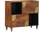 Syfax™ Credenza Marrone 80 X 33 X 75 Cm Legno Di Mango Massello