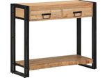 Syfax™ Tavolo Consolle Con Cassetto Marrone Legno Di Acacia Massello