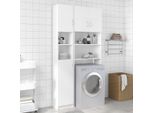 Syfax™ Armadio Da Bagno Bianco 32X25,5X190 Cm In Legno Ingegnerizzato