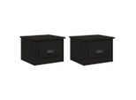 Syfax™ Comodini A Parete 2 Pz Neri 41,5X36X28 Cm