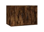 Syfax™ Mobile Porta Tv A Parete Rovere Fumo 57X34,5X40 Cm