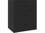 Syfax™ Comodino Nero 50X36X60 Cm In Legno Multistrato
