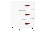 Syfax™ Comodino Bianco 40X40X66 Cm In Legno Multistrato