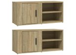 Syfax™ Mobili Per Tv 2Pz Rovere Sonoma 80X31,5X36 Cm Legno Multistrato