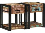 Syfax™ Armadio Da Notte Con Cassetto 2 Pcs Multicolore 40 X 40 X 50 Cm