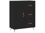 Syfax™ Credenza Nera 69,5X34X90 Cm In Legno Multistrato