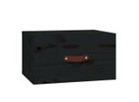 Syfax™ Comodino A Muro Nero 40X29,5X22 Cm