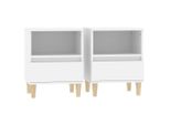 Syfax™ Comodini 2 Pz In Bianco 40X35X50 Cm