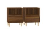 Syfax™ Comodini 2 Pz Rovere Marrone 40X35X50 Cm