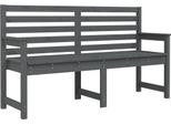 Syfax™ Panca Da Giardino Grigia 159,5X48X91,5Cm Legno Massello Di Pino