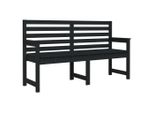 Syfax™ Panca Da Giardino Nera 159,5X48X91,5 Cm Legno Massello Di Pino