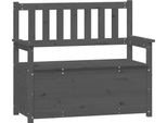 Syfax™ Panca Grigio 112,5X51,5X96,5 Cm In Legno Massello Di Pino