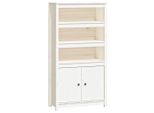Syfax™ Credenza Bianca 80X35X154 Cm In Legno Massello Di Pino