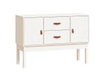 Syfax™ Credenza Bianca 110X40X78 Cm In Legno Massello Di Pino