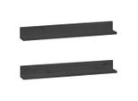 Syfax™ Mensole Da Parete 2 Pz Grigio 80X11X9Cm Legno Massello Di Pino