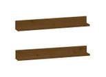 Syfax™ Mensole Da Parete 2 Pz Ambra 80X11X9Cm Legno Massello Di Pino