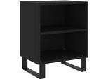 Syfax™ Comodino Nero 40X30X50 Cm In Legno Multistrato