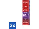Colgate - Dentifricio - Max White - Purple Reveal - 75 Ml - Confezione Risparmio - 2 Pezzi